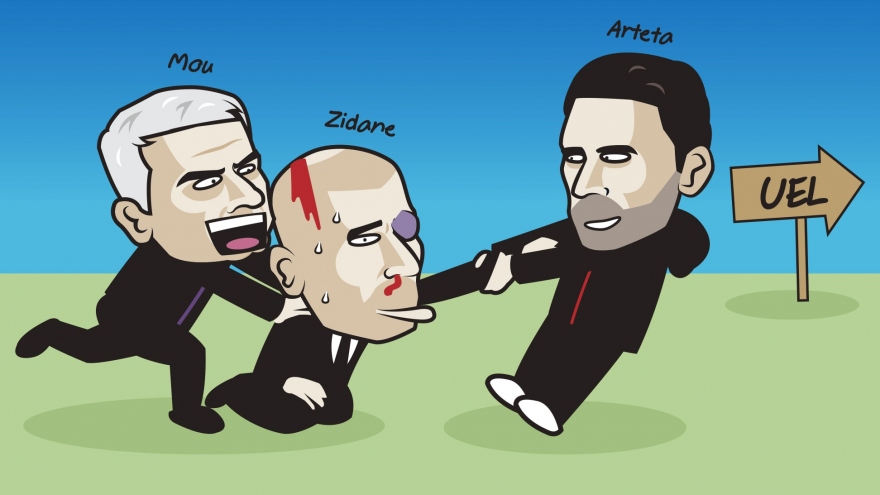 Biếm họa 24h: Mourinho mời gọi Zidane xuống chơi Europa League